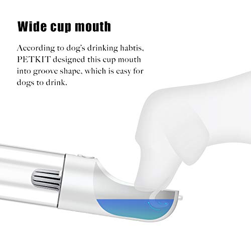 PETKIT Dog Water Bottle with Filter, Leak Proof Dog Water Dispenser with Drinking Bowl, Food Grade Material, Lightweight Portable Pet Water Bottle for Walking,Hiking,Travel, BPA Free 14 oz WHITE - BeesActive Australia
