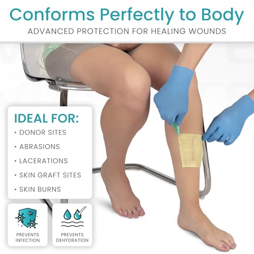 Vive Xeroform Petrolatum Dressing (4" x 4" - 25 Count) - Non-Adherent Wound 4” x 4” (Pack of 25)