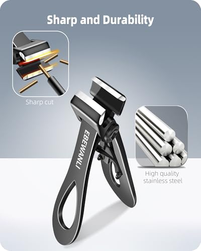 EBEWANLI Straight Nail Clipper, Large Toenail Clippers for Thick Toenails 1 Piece