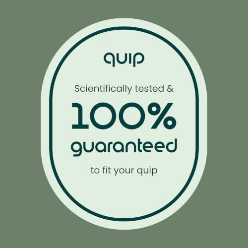quip Rev Oscillating Electric Toothbrush Heads - 4 Pack - Verified quip Brush Head Refills for Oscillating Toothbrushes - Soft Bristles, Dual-Length, Compact - Last 3 Months Each - Black