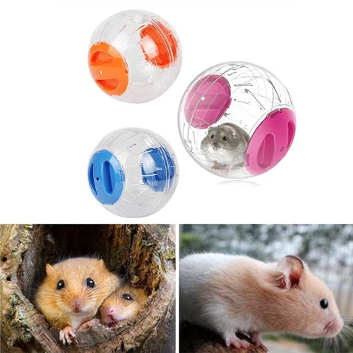 Hamster Exercise Ball Silent Hamster Wheel Small Animals Transparent Ball for Dwar Rat Relieves Boredom and Increases Activity (6 inch, Blue) 6 inch - BeesActive Australia