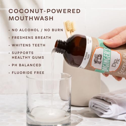 Dr. Ginger’s Coconut Oil Teeth Whitening Bundle | Rinse, Toothpaste, Gel