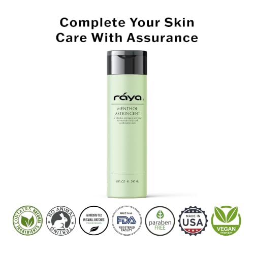 RAYA Menthol Astringent Facial Toner, 8 oz (203) | for Combination and Oily-Looking Skin | Helps Tone, Refresh, Refine and Maintain a Balanced-Looking Complexion 6 Fl Oz (Pack of 1)