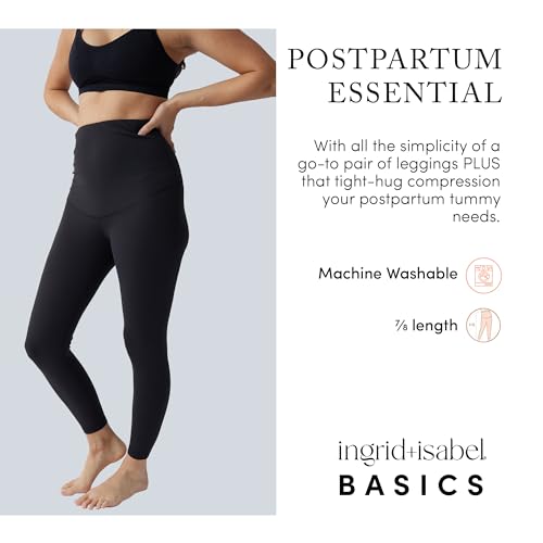 Ingrid & Isabel Basics Postpartum Compression Leggings Small Black
