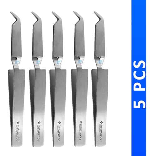 Orthodontic Braket Tweezers Set 5-Piece | Premium Stainless Steel Bracket Placement Tools | Precise Orthodontic Instrument for Accurate Tube & Bracket Positioning