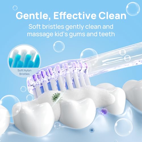 Papablic Baby Tongue Cleaner for Ages 0-2 and Kids Electric Toothbrush for Ages 4+