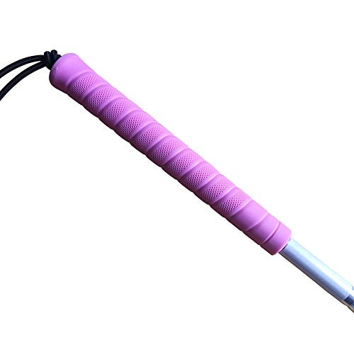 Aluminum Mobility Folding White Cane for Vision Impaired and Blind People (Folds Down 4 Sections) (115 cm (45.3 inch), Pink Handle) 115 Cm (45.3 Inch)