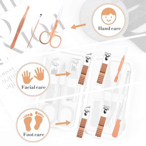 Teacher Appreciation Gifts,Presents Forteacher End of Year Christmas Valentines Day Retirement Thank You Cool Farewell Thanksgiving Gifts Ideas Nail Clippers Manicure Kit for Women Stocking Stuffers Pink Teacher