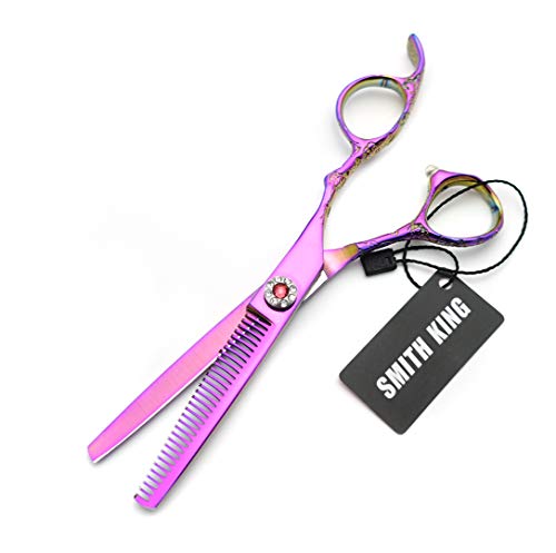Professional Hair Cutting Scissors Set with Razor Comb Case,Hair cutting shears Hair Thinning shears with rose handle (6.0 inches) 6.0 Inch