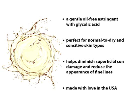 RAYA Ginseng Astringent with AHA 8 oz (G-205) | Gentle Glycolic Facial Toner for Dry and Sensitive Skin | Helps Tighten Pores, Smooth Complexion, and Reduce Fine Lines | Made with Alpha Hydroxy Acids 8 Fl Oz (Pack of 1)