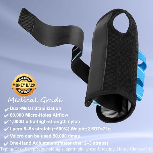 FENGJIDA Carpal Tunnel Wrist Brace for Night Sleep,Work,Typing Support Black Right-Large