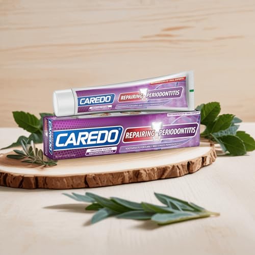 CAREDO New Taste Gum Repair Toothpaste for Adults, Fluoride Free Periodontal Treatment for Receding Gums, Recession Bleeding Periodontitis, Reverse Gingivitis, Plaque Control & Bad Breath 3.52 OZ