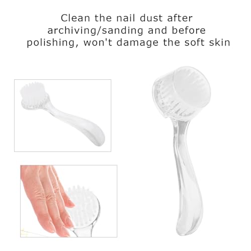 5 Pack Handle Grip Fingernail Brush, Soft Stiff Bristles Brush, Hand Cleaning Under Nails Toes Scrubber, Manicure, Pedicure Care Tools