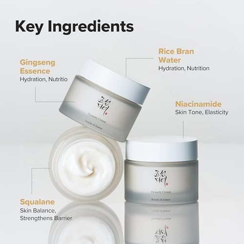 Beauty of Joseon Dynasty Cream Hydrating Face Moisturizer for Dry, Sensitive Skin, Korean Skincare for Men and Women 100ml, 3.38 fl.oz 3.38 Fl Oz (Pack of 1)
