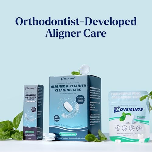 Movemints Clear Aligner Mints - Patented Aligner Seating Mints - Edible Alternative to Aligner Chewies - Spearmint Flavor - 20 Count (Pack of 7) 20 Count (Pack of 7)