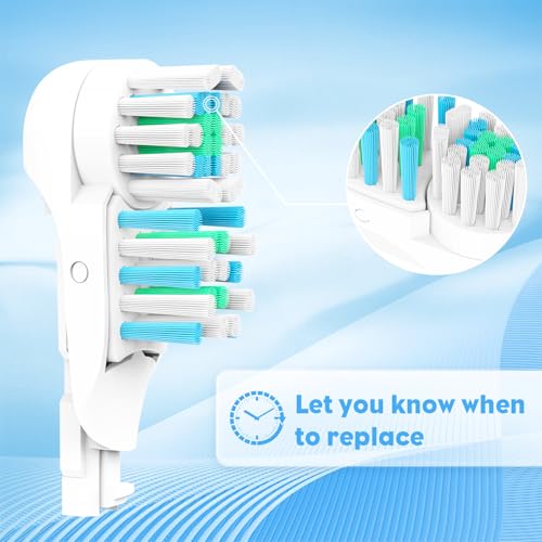 20Pcs Spinbrush Oral Toothbrush Replacements Heads Dual Cross Action Clean Attachments Sensitive Brush Refill Rotating Sets 3D White Fit for Oral B 4732 3733 4734 20 Pcs White