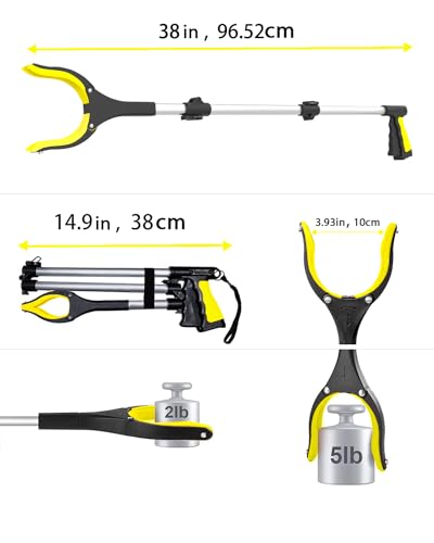 38" Grabber Reacher Tool Heavy Duty 2PCS for Seniors 38 Inch - 2PCS