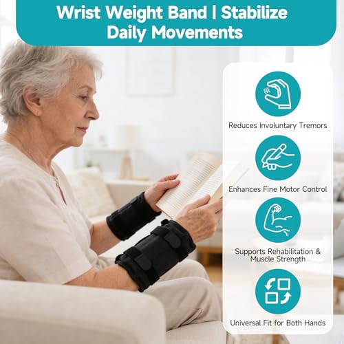 Weighted Wrist Brace for Hand & Forearm Workout,Adjustable Wrist Weight with Removable Steel Bars, Comfortable Neoprene Sleeve for Rehabilitation, Strength Training & Toning - Black（2pcs）