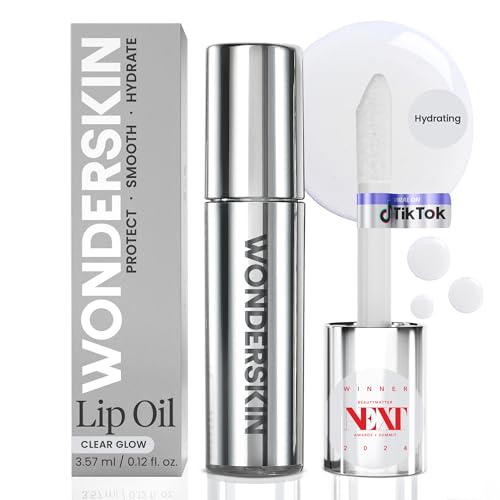 Wonderskin 3-in-1 Lip Scrub Exfoliator & Moisturizer, Lip Exfoliator Scrub, Hydrating Balm with Lip Rehab Serum Oil, Hydrating and Moisturizing (Clear)