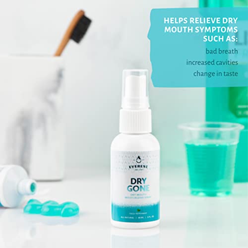 Natural Dry Mouth Moisturizing Spray | Dry Gone Throat Moisturizer | Relief from Cotton Mouth with Herbal Extracts (2 Fl Oz (Pack of 2)) 2 Fl Oz (Pack of 2)