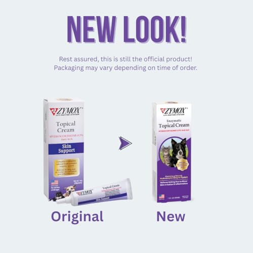 Zymox Topical Cream with 0.5% Hydrocortisone for Dogs and Cats, 1oz Net wt 1 Ounce