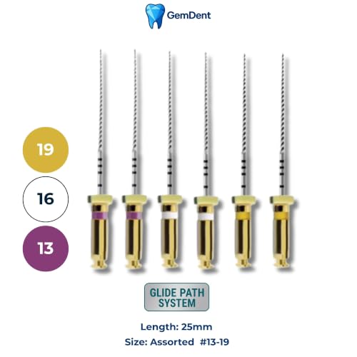 ApexDrive NiTi Glide Path Files 25 mm Sizes #13–19 Assorted, Pack of 6 25MM #13-19 Assorted