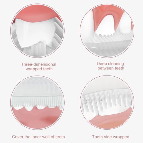 Aimery Automatic Toothbrush U Shaped Toothbrush for Adults 360° - Ultrasonic U-Electric Toothbrushes for Teeth Whitening - Wireless Charging & LED Light - Waterproof IPX7