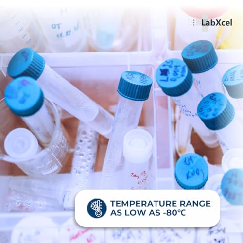 Polypropylene Conical Centrifuge Tubes - Plastic Test Tubes with Caps, Printed Graduation, Sterile, Blue Flat Screw Caps, for Medical and Laboratory Use (50, Conical 15ml with Tray) 50
