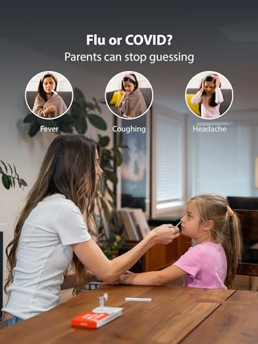 iHealth FluA/B + Covid-19 Test Combo, At-Home 3-in-1 Rapid Test, 1 Test 1 Pack, 1 Test