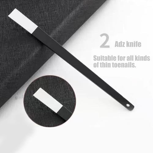 6PCS Pedicure Knife Set, Professional Stainless Steel Callus Remover with Storage Bag, Ingrown Toenail Knife Tools Foot Scraper Knife for Dry, Hard, and Cracked Skin Care - Black