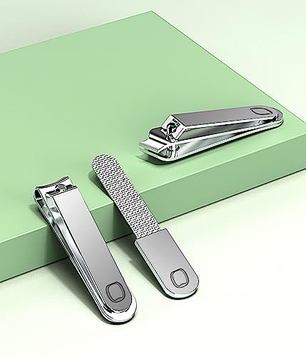 Portable 3-in-1 Stainless Steel Manicure Set with Macaron Green Carrying Case - Includes Nail Clippers, Nail Files, and Cuticle Trimmer - Ideal Travel Nail Cutter Kit for Men and Women