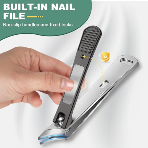 Ingrown Nail Clippers, CLPPNA Slanted Curved Blade Toe Nail Clippers for Ingrown Toenails & Fingernail, Stainless Steel Toenail Clippers Cutter, Angled Nail Clippers for Seniors, Men, Women 1PCS（45°Ingrown）