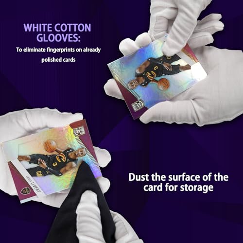 Sports Card Grading Kit,Card Grading Centering Tool Set,LED Magnifying Table Lamp,High Intensity Magnifying Loupe, Microfiber Cloth,Gloves,Soft Sleeves,Card Holders,Batteries