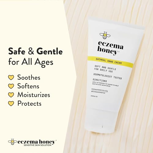 ECZEMA HONEY Oatmeal Hand Cream, for Dry, Itchy, Sensitive Skin (2 Oz) 2 Ounce (Pack of 1)