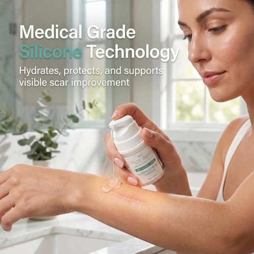 Fade Away Silicone Scar Gel for Surgical and C-Section Scars, 30g