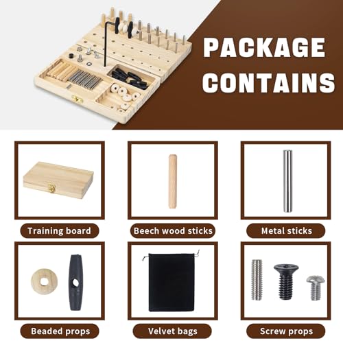 Foldable Wooden Pegboard for Finger Dexterity,43-Holes Peg Board for Occupational Therapy,Multi-Functional for Rock Climbing,Athletes,Musicians and Therapy