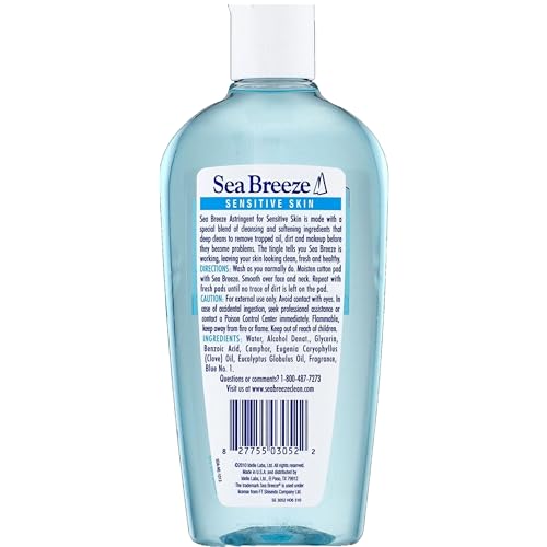 Sea Breeze Sea Breeze Fresh-Clean Astringent Sensitive Skin, 10 oz (Pack of 2)