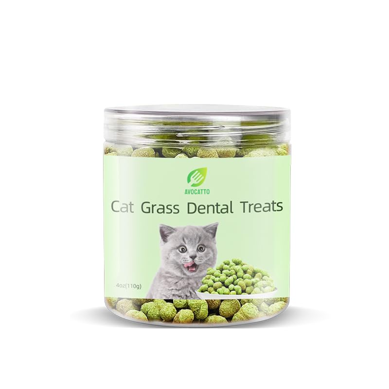 Cat Grass Dental Crunchy Treats, Natural Tasty Dental Care Snacks for Cats, Healthy Teeth Cleaning & Freshen Breath - BeesActive Australia