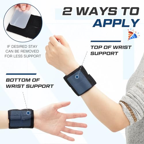 4 Pack Wrist Brace Adjustable for Cheerleading Tumbling,Black Black