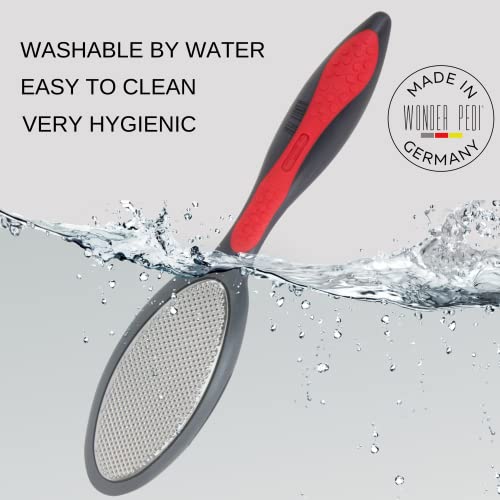 Made in Germany Double Sided Metal Foot File - Stainless Steel Feet Callus Remover - Feet Scrubber Dead Skin - Heel Scraper Cracked Heels Repair Professional Foot Rasp.