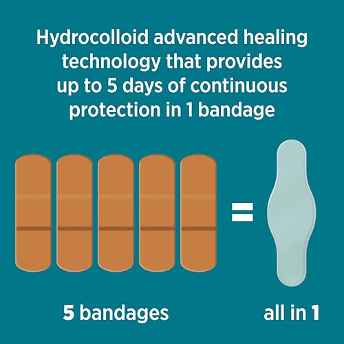 BAND-AID Brand Pro Heal 5 Day Protect Hydrocolloid Bandages, Assorted, 14ct Assorted Sizes