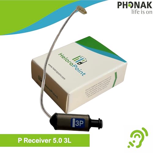 Phonak Receiver 5.0 P Size 3 Left Hearing Aid Wire , Compatible Power Replacement Part , 3 Pin Hearing Aid Receiver, Maximum Amplification Support , Reliable Everyday Fit , Premium Sound Performance, High Power Replacement (1 Pcs) (054-1224) P 3L