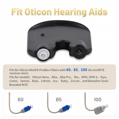 for Oticon Prowax Minifit, Hearing Aid Wax Guards, 10 Packs/60 Pcs 10 PACK For Oticon
