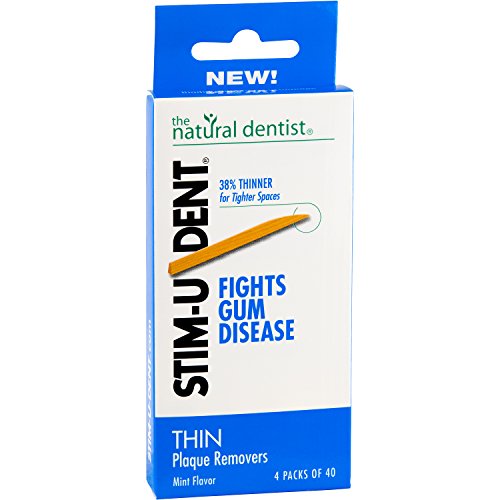 Natural Dentist Stim-U-Dent Dental Picks (Thin), 160 Count Each (Pack of 6) Thin Mint 160 Count (Pack of 6)