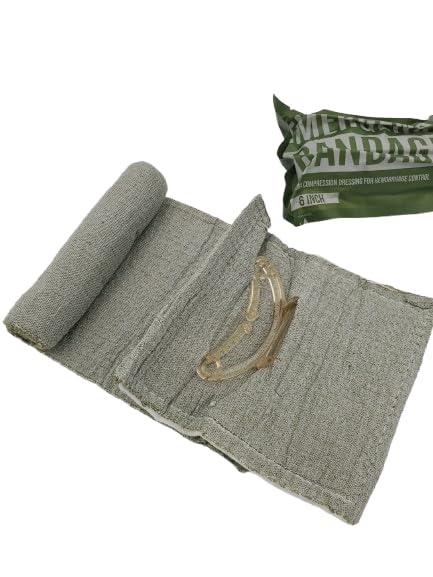 CareTac 6" Israeli-Style Emergency Trauma Compression Bandage – Elastic Pressure Wound Dressing, Sterile & Vacuum-Sealed for Bleed Control, Combat, Tactical First Aid Kit, Medical IFAK, & Military 4pk 4 Pack