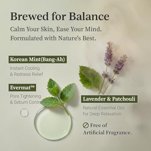 Bang-Ah Tea Cooling Facial Toner – Hydrating & Soothing Korean Mint Toner for Sensitive Skin, Lightweight Refreshing Korean Toner, 150 ml / 5.07 fl oz