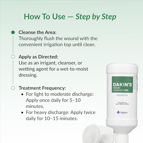 Dakin's Wound Cleanser Pro 0.125% Wound Cleanser, Irrigation 16oz 16 OZ Irrigation Cap