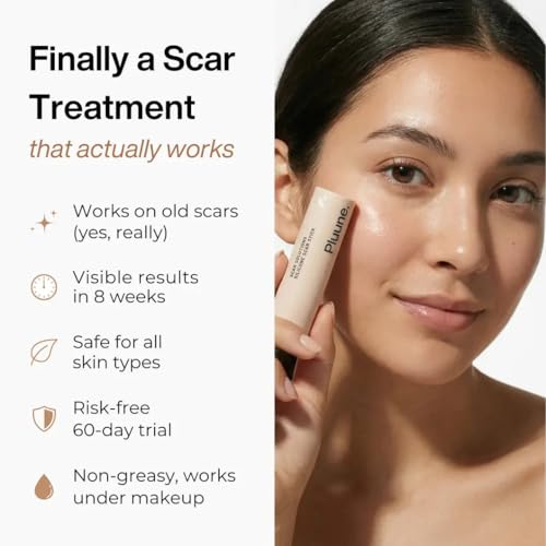 Silicone Scar Stick for Face and Body, Scar Care Balm for Healed Acne Marks, Uneven Texture and Post-Blemish Marks, Non-Greasy Formula