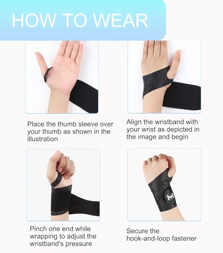 2 Pcs Ultra-Thin TFCC Wrist Brace,Adjustable Wrist Support for Tendonitis, Sprains, Fitness, Weightlifting, Sports, Wrist Wrap Pain Relief, Wrist(5"-7.5") (Black) Black