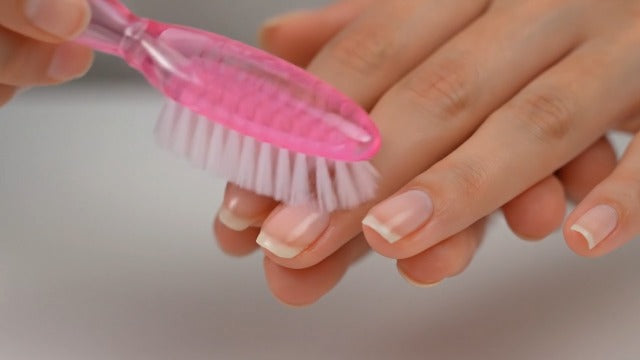 10 Pieces Handle Grip Nail Brush Fingernail Cleaner Pedicure Handle Grip Nail Brushes, Colorful Long Handle Nail Cleaning Brushes Fingernail Scrub Manicure Tool